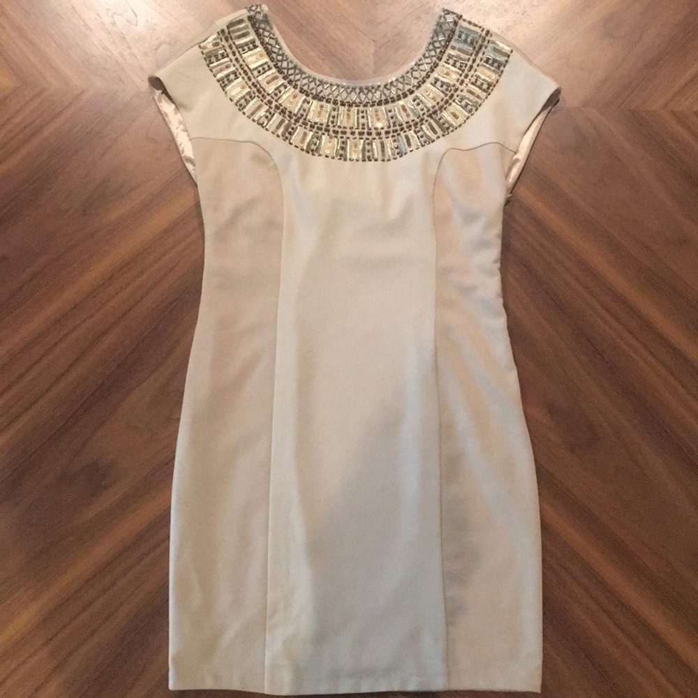 Altar’d State light brown dress with beading